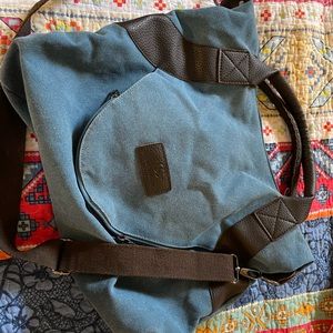Large blue boho bag.